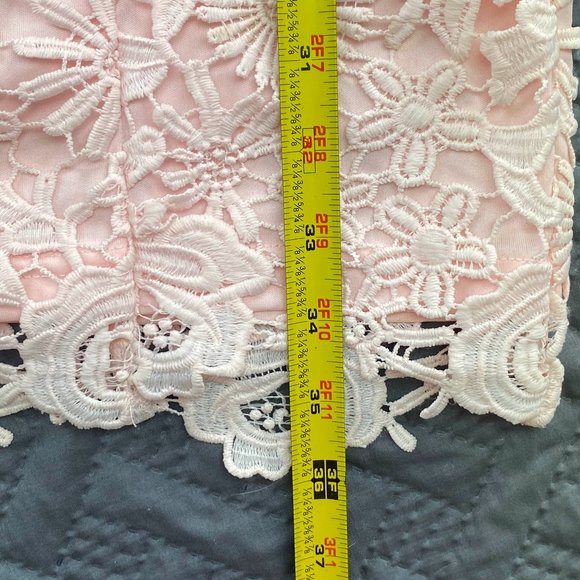Lulu's Pink Backless Lace Dress Romance Language Size Medium - Picture 9 of 14